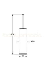 Base300 A4415536 Tuvalet Fırçalığı,mat Siyah,yerden