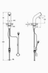 Sento Çocuk A47188 Temassız Lavabo Bataryası, Elektrikli, Tek Su Girişli, Krom - Yeşil