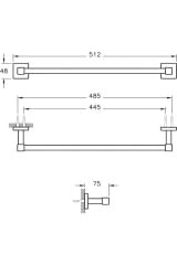 Q-Line A44995 Krom Uzun Havluluk